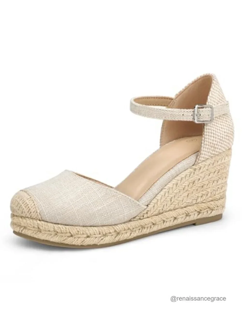 Women's Espadrille Wedge Sandals Closed Toe 2.76